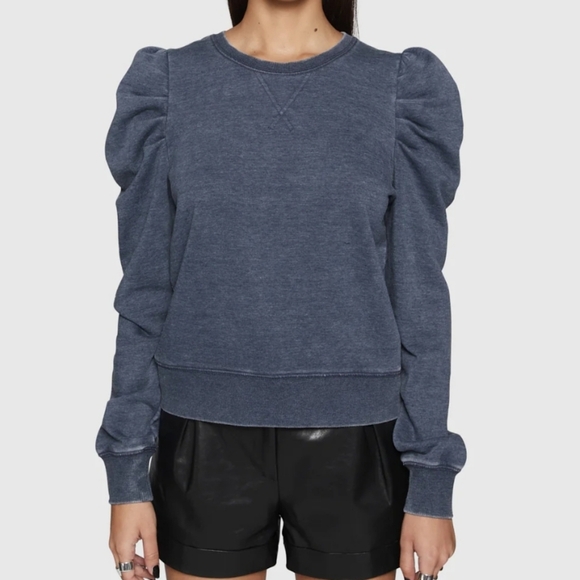 NWT Rebecca Minkoff Janine Puffer Ruffle Long Sleeve Sweater - Picture 6 of 8